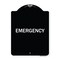 Signmission Designer Series Sign-Emergency, Black & White Heavy-Gauge Aluminum Sign, 24" x 18", BW-1824-24107 A-DES-BW-1824-24107 - alternate 1